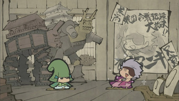 Кадр 3 аниме Эпоха смут: Мини — Чосокабэ и Мори