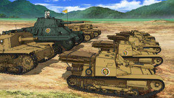 Кадр 2 аниме Девушки и танки: Настоящий бой при Анцио! Лекция Юкари Акиямы на тему итальянских танков
